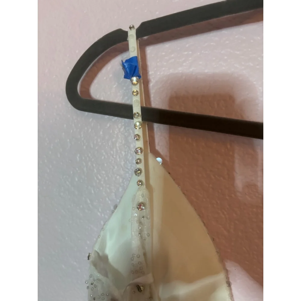 Mac Duggal White Sequin Gown - Picture 8 of 11